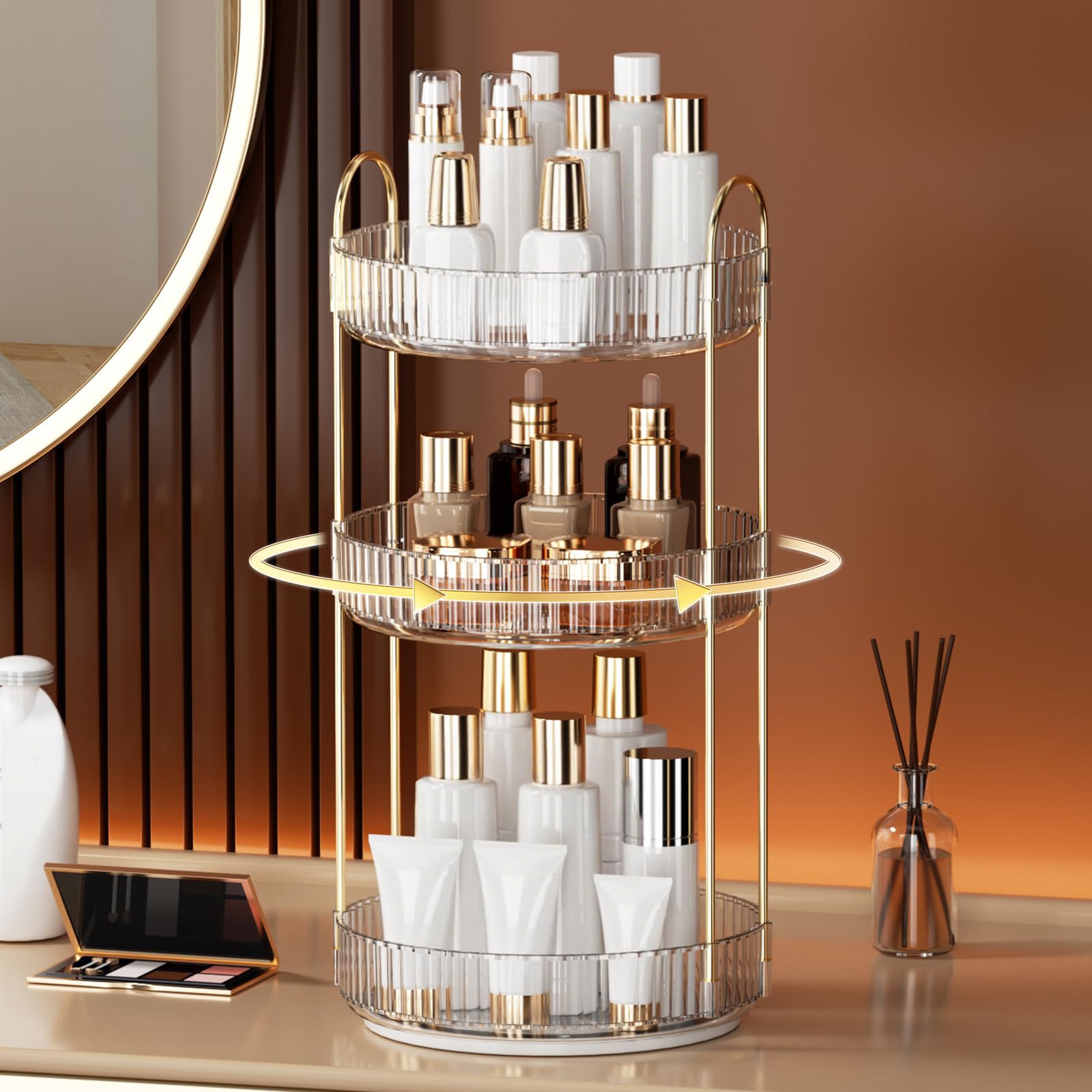 YCIA&DONE bottom tray 9 inch diameter supports larger bottles without tipping
