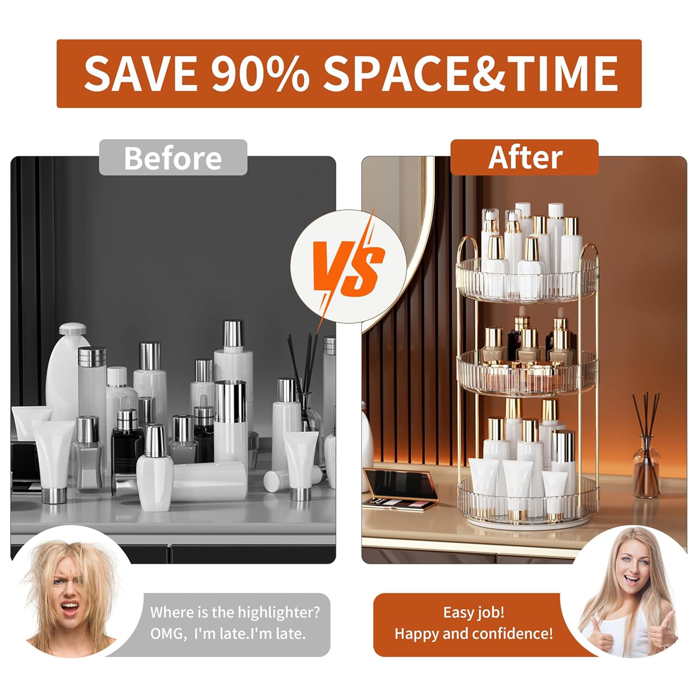 YCIA&DONE multi occasion usage fits cosmetics skincare and perfumes across rooms