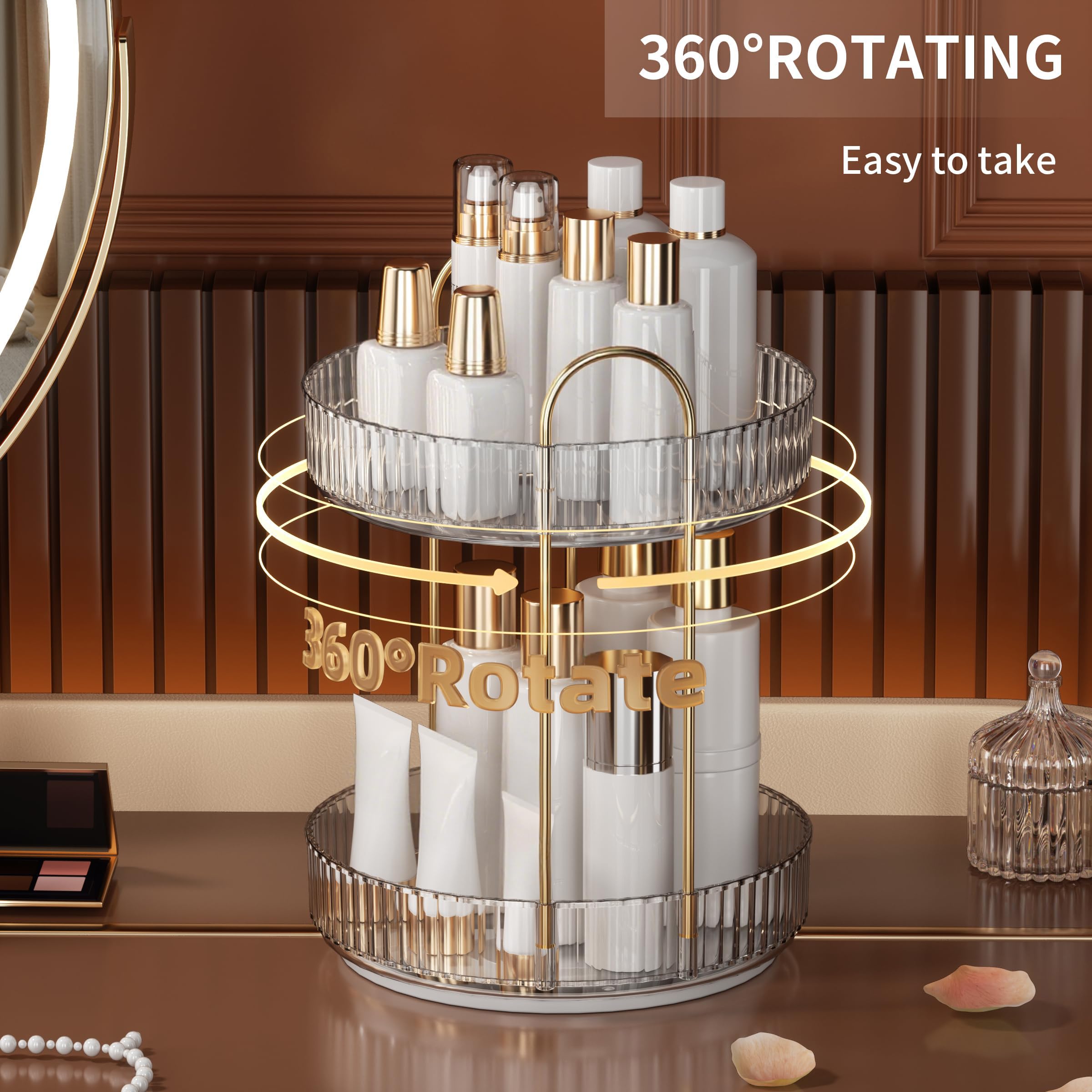 YCIA&DONE two-tier clear white design maximizes storage capacity