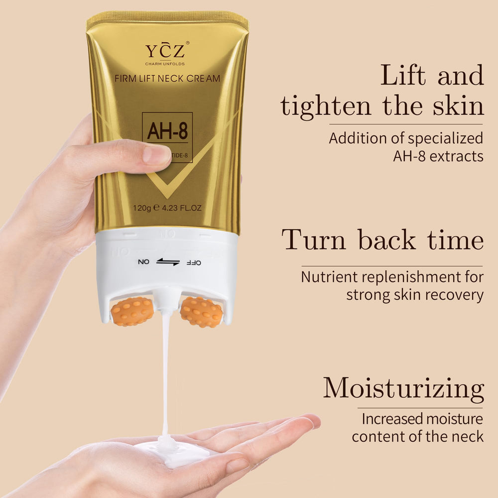 Ycz AH-8 cream on skin shows moisturization and subtle glow.