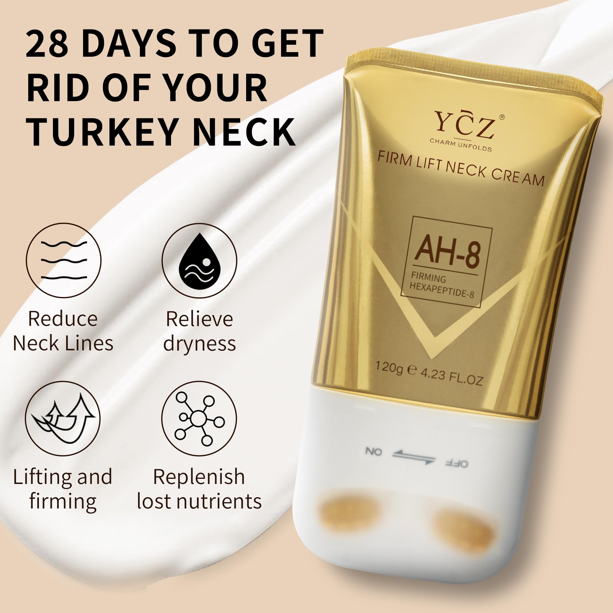 Ycz AH-8 rollerball close-up highlights massaging action for neck care