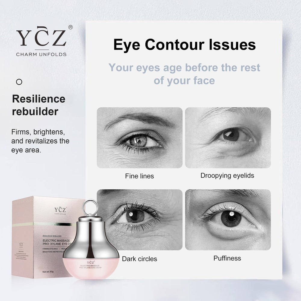 Ycz eye cream packaging and tube emphasizes premium design