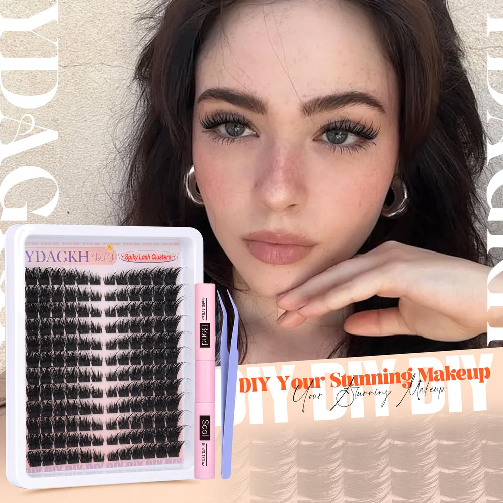 YDAGKH 144-piece kit layout supports easy DIY lash application.