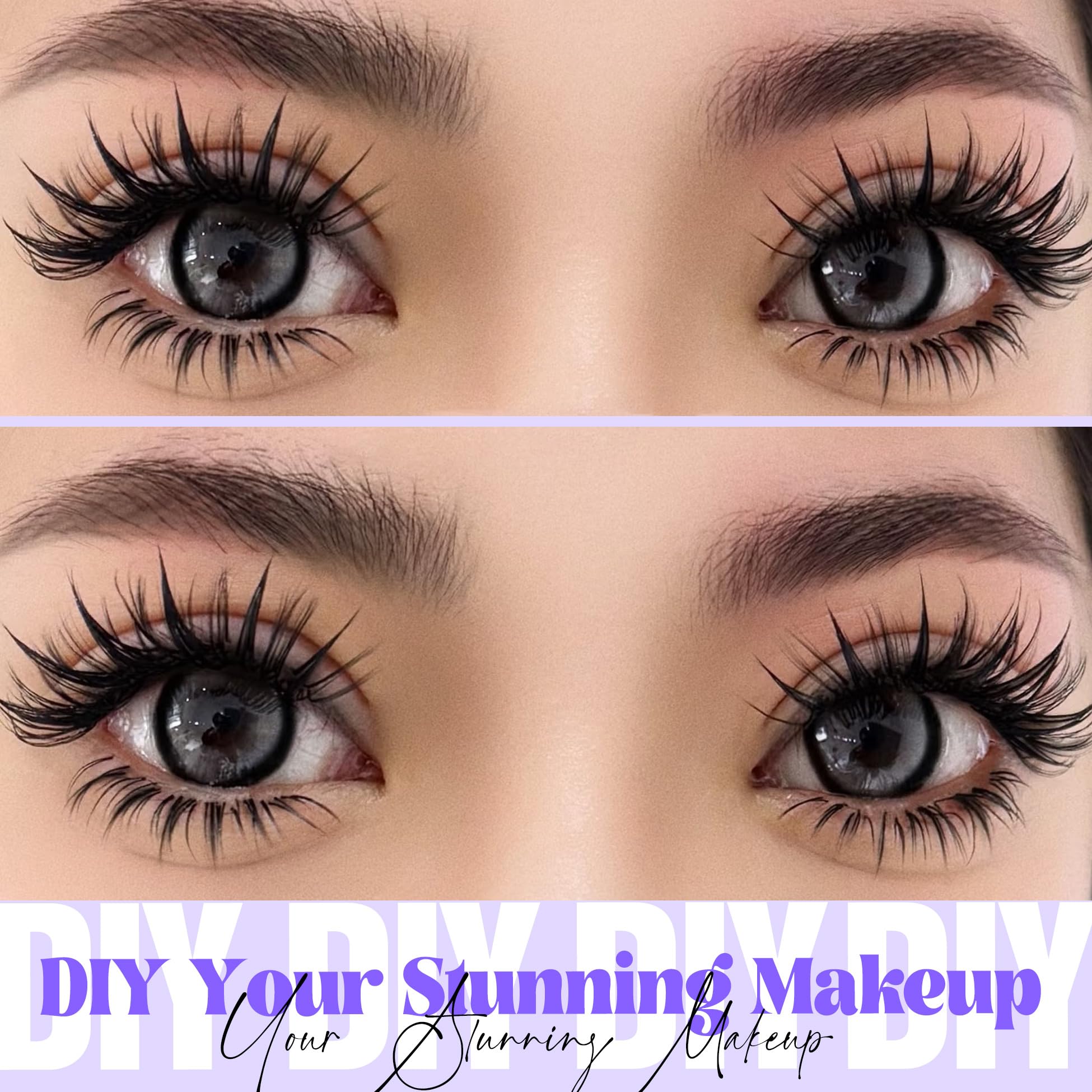 YDAGKH Lash Clusters full-set lay-flat shows 120-piece versatility.