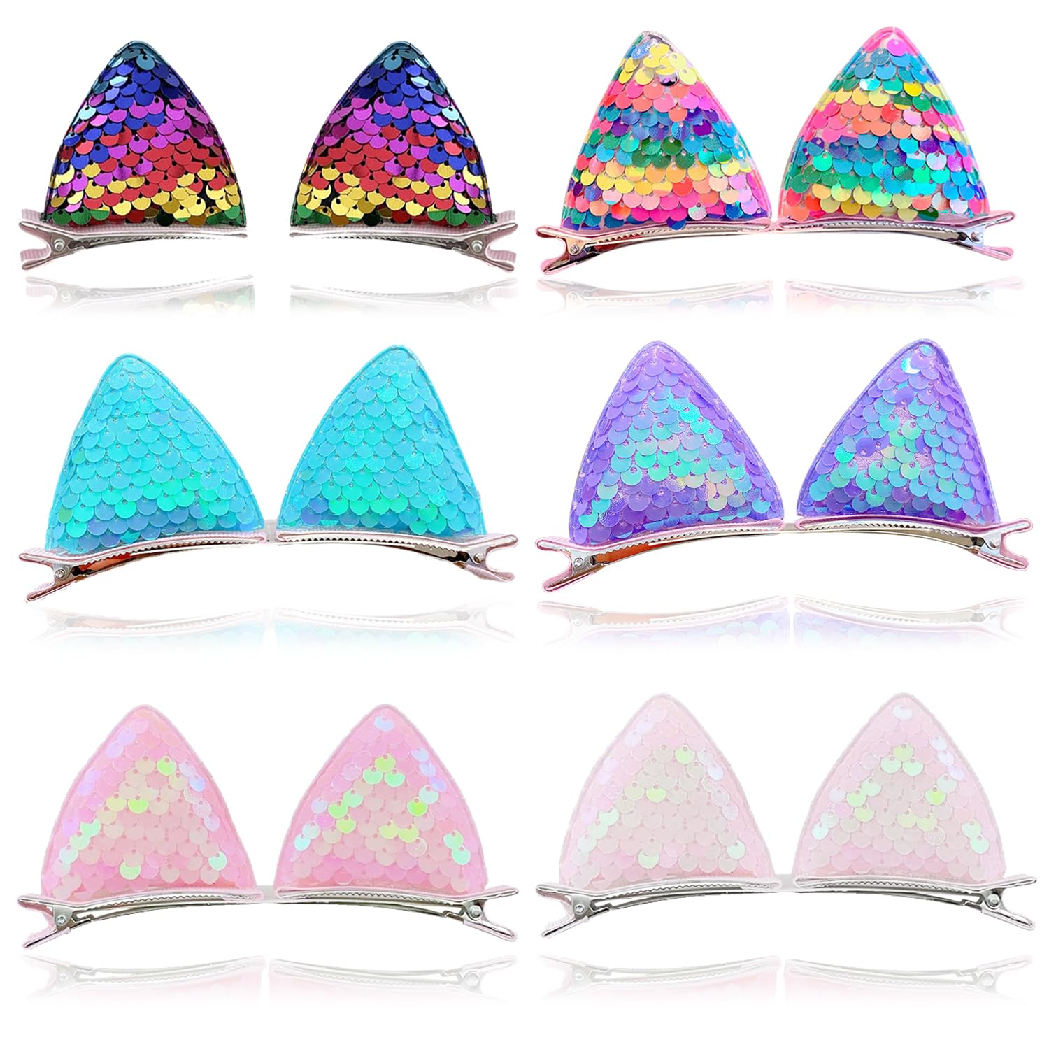 YDDXAQHB glitter cat ear hair clip pink adds playful style for everyday wear