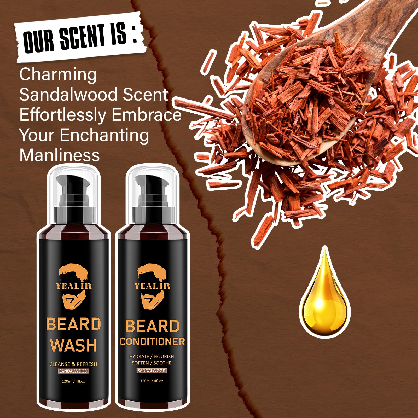 YEALIR beard routine gift-pack display suggests a versatile gifting option.