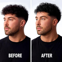 YEALIR curl cream air-dry result with frizz control and shine.