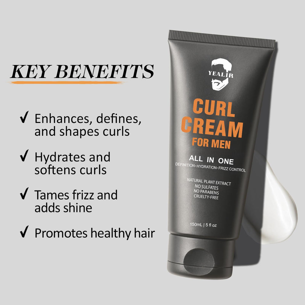 YEALIR curl cream closeup highlights frizz control and texture.