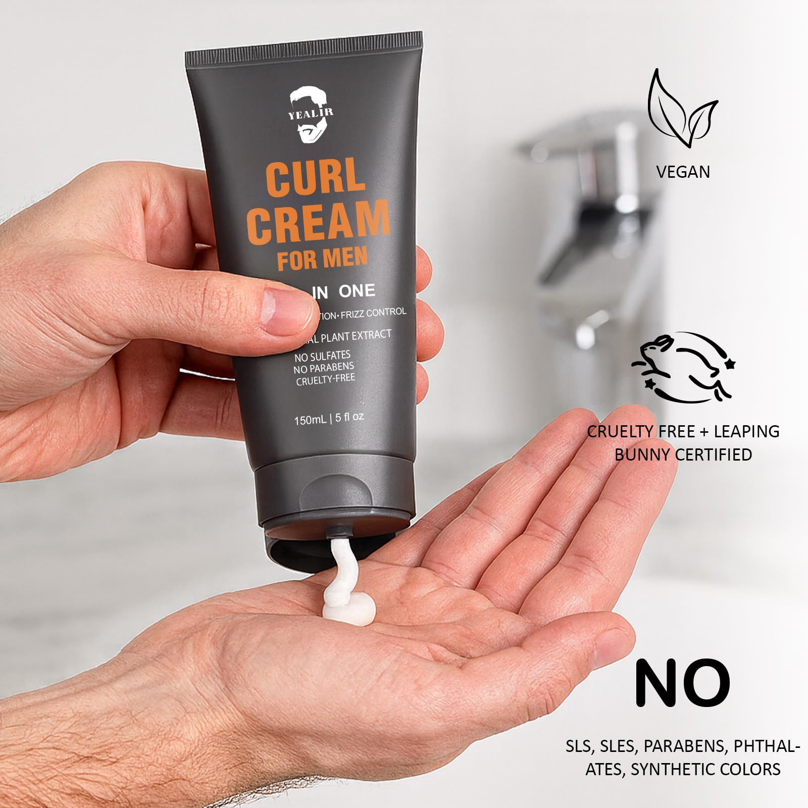 YEALIR curl cream's woodsy scent enhances daily routine.