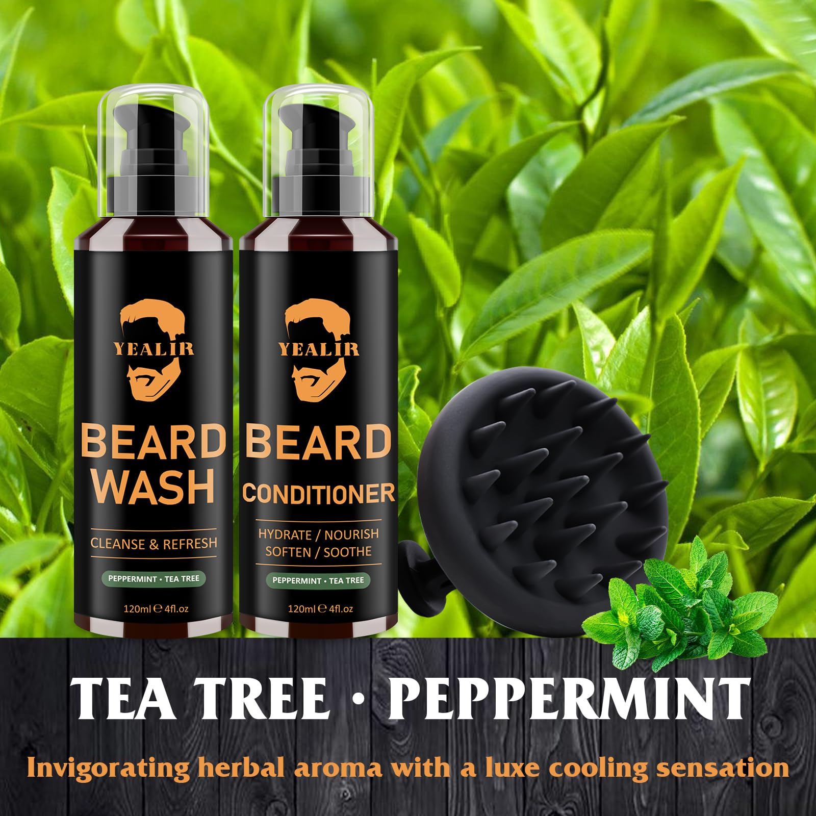 YEALIR Soft beard finish after wash and conditioner for comfortable touch