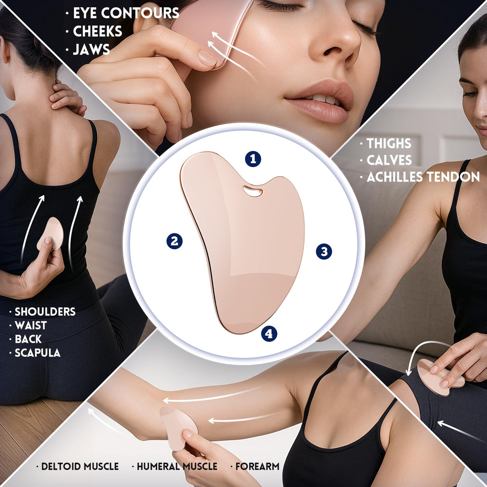 Yeamon cooling metal tools stay refreshing on skin and depuff during skincare routine.