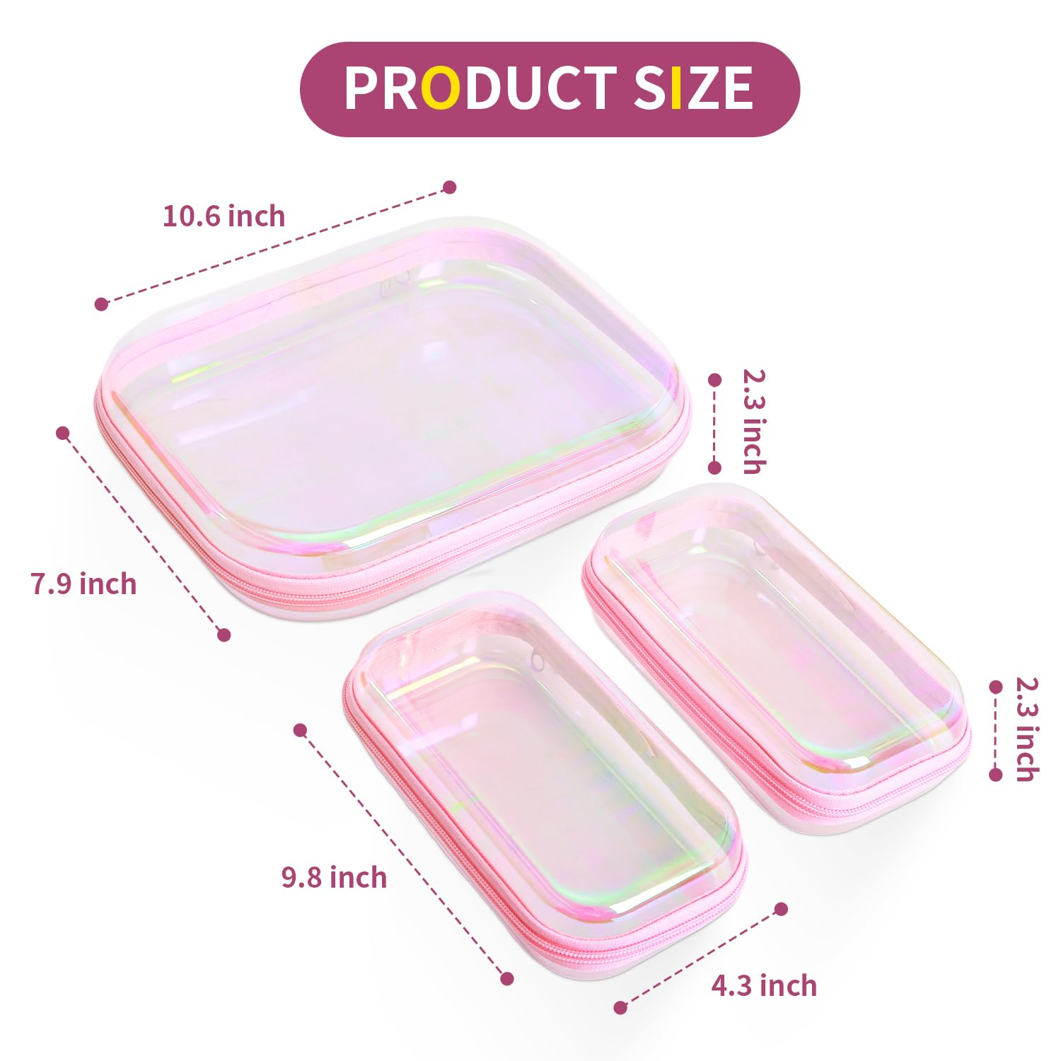 YEANIEGUOGI pink medium-size case ideal for cosmetics and toiletries