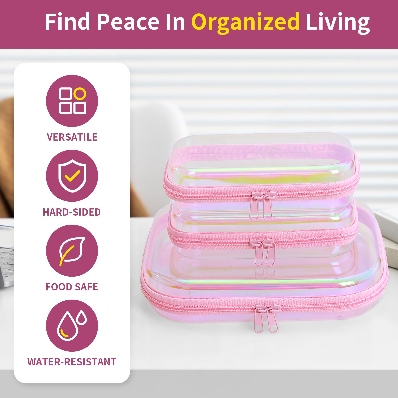 YEANIEGUOGI pink small-size pouch perfect for compact items and stationery