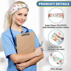 Yearntown nurse headbands feature ultrasound and baby-footprint patterns for daily wear