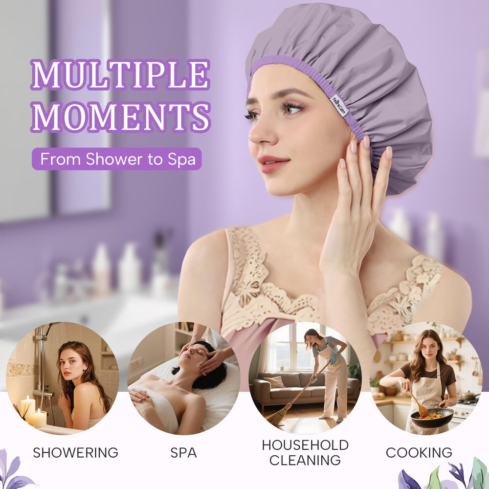 Years calm boxed shower cap display in premium packaging