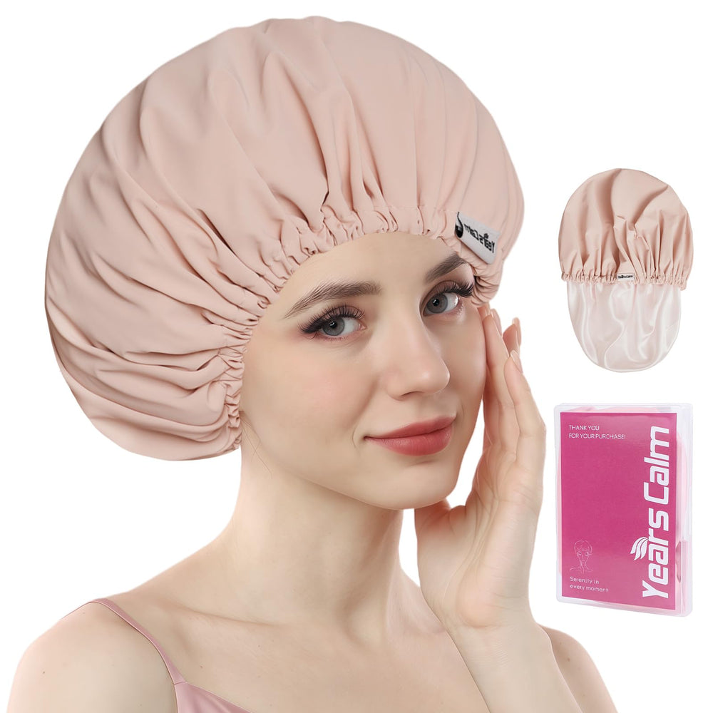 Years Calm shower cap waterproof outer ice velvet keeps hair dry during showers
