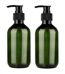 Yebeauty pump bottle green 10oz side view showing a durable daily-use dispenser for soap.