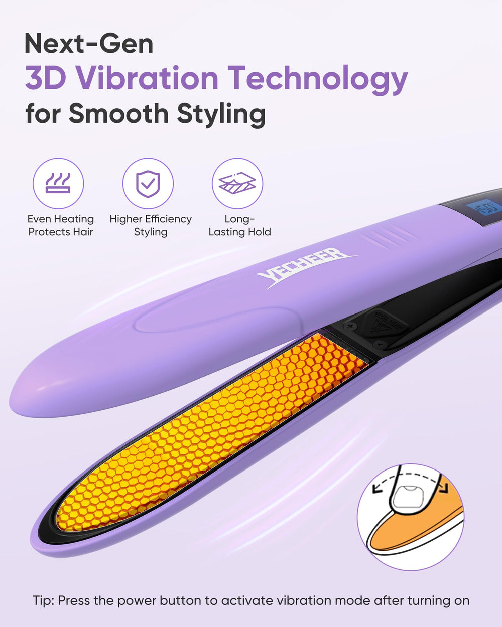 YeCheer sonic vibration mode shows rapid, gentle styling with less tugging