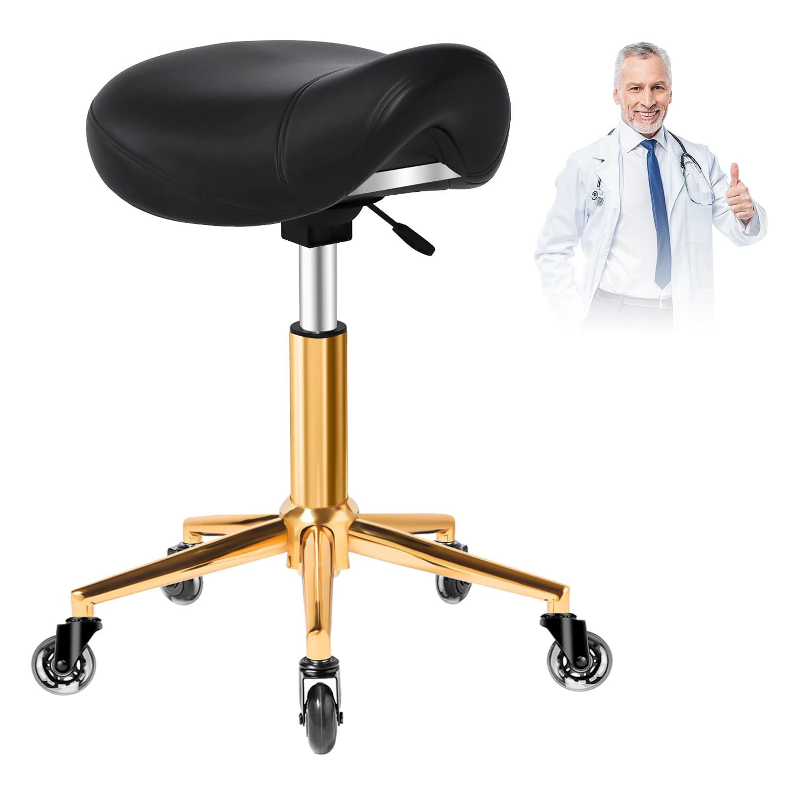 Yeezee saddle stool ergonomic-saddle-cushion supports better posture during long work sessions