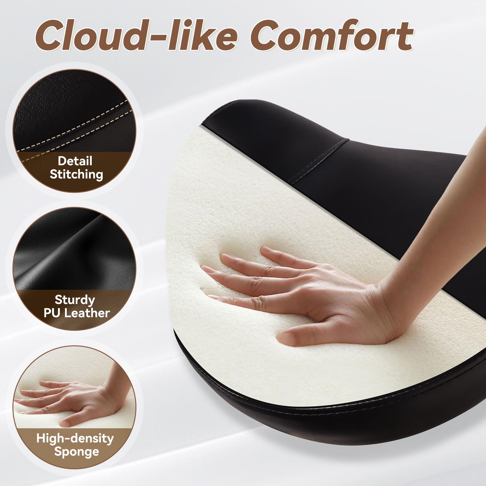 Yeezee saddle stool noise-free-rolling keeps workspace calm and focused