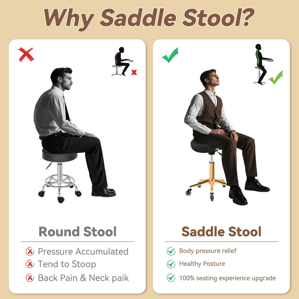 Yeezee saddle stool silky-smooth-rolling promotes quiet, effortless gliding across floors