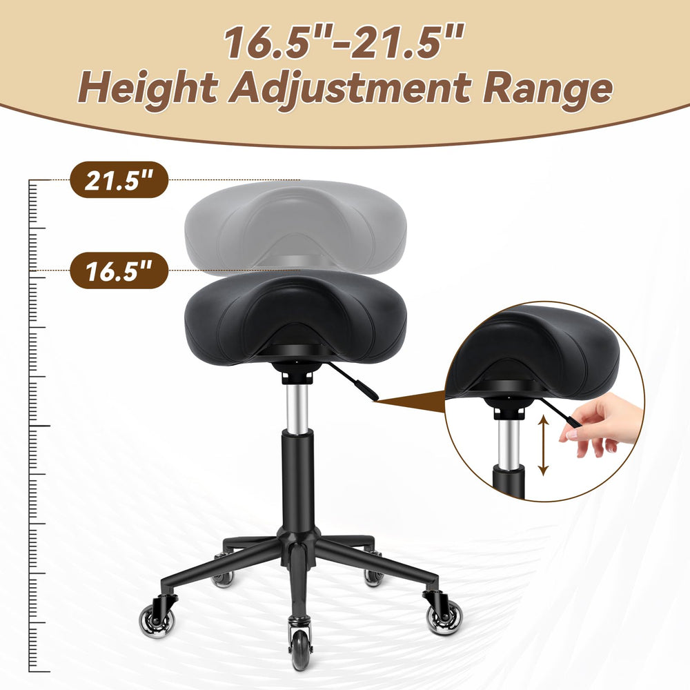 YEEZEE Saddle Stool supports up to 400 lbs for sturdy reliability
