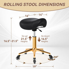Yeezee saddle stool wide-seat-16inch offers spacious seating for comfortable movement