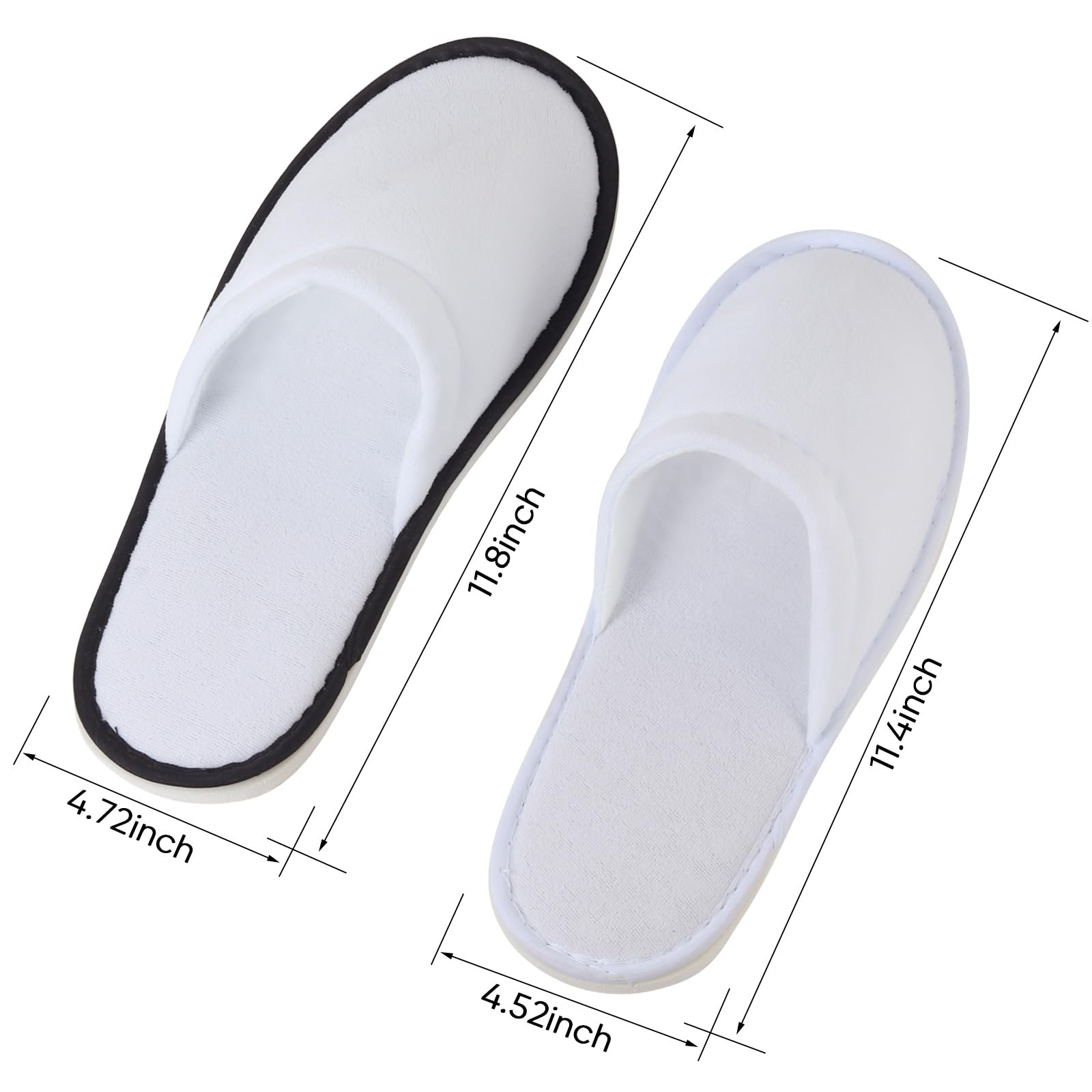 Yeios black-edge guest slippers offering understated, practical style.
