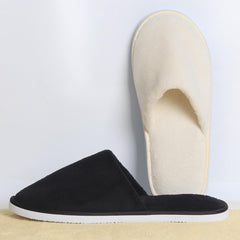 Yeios disposable slippers black packaged for easy guest use.