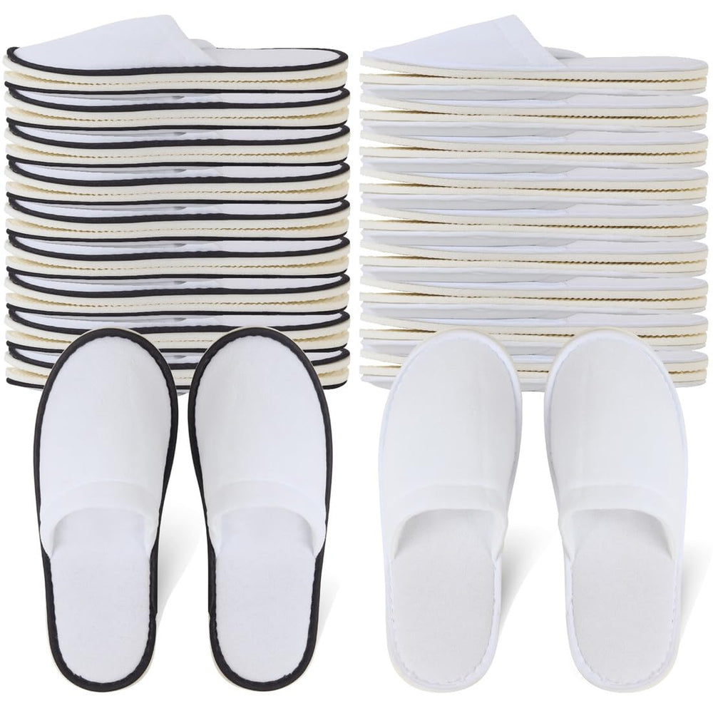 Yeios disposable slippers closed-toe pack—bulk 20 pairs for hotels and guests, easy to stock.