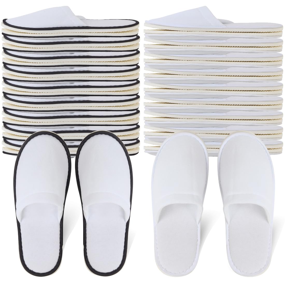 Yeios disposable slippers closed-toe pack—bulk 20 pairs for hotels and guests, easy to stock.
