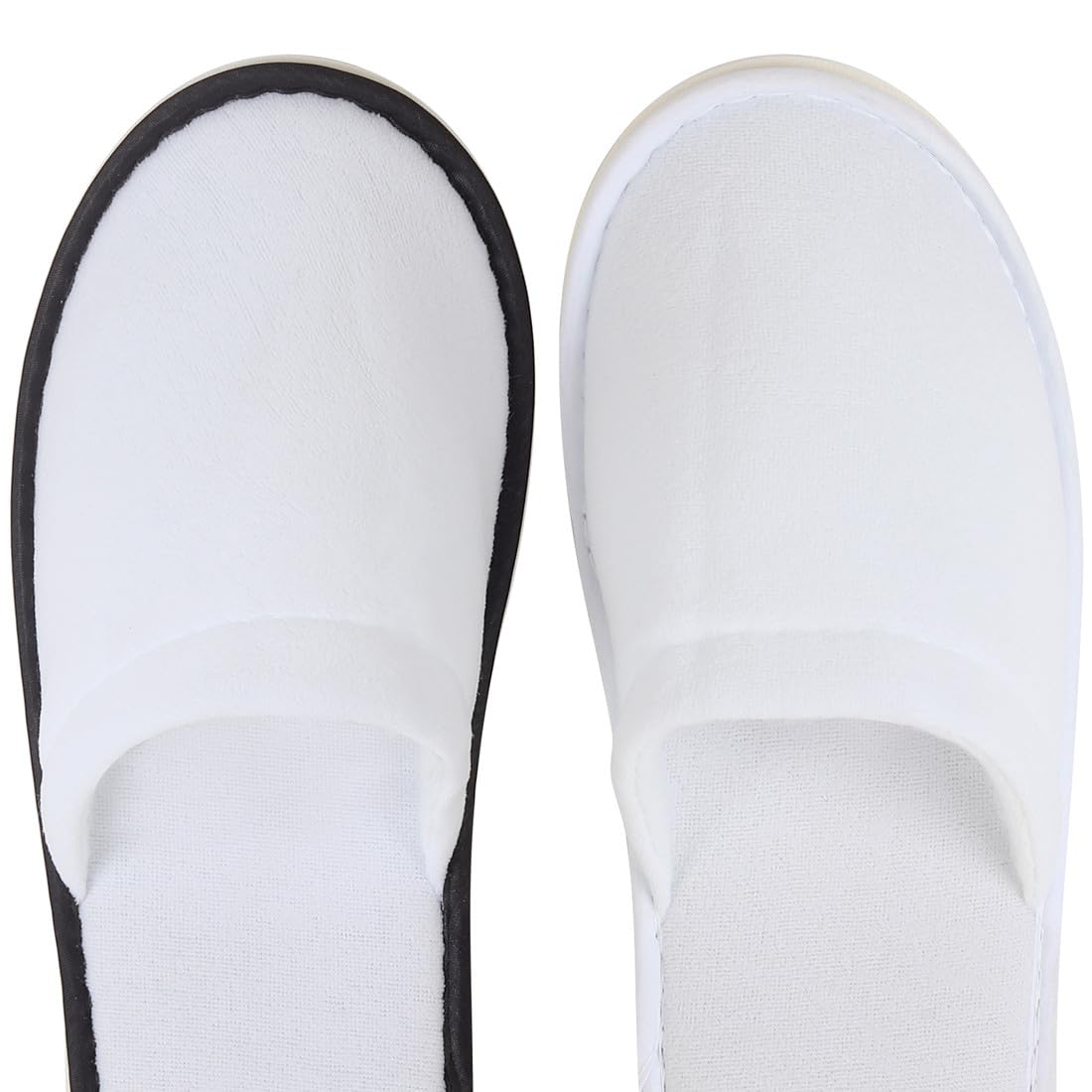 Yeios white-edge spa slippers with defined edge design for easy indoor wear.
