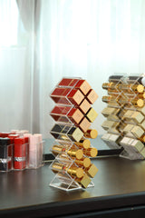 YIEZI 16-slot capacity displaying full lipstick set and lip gloss storage.