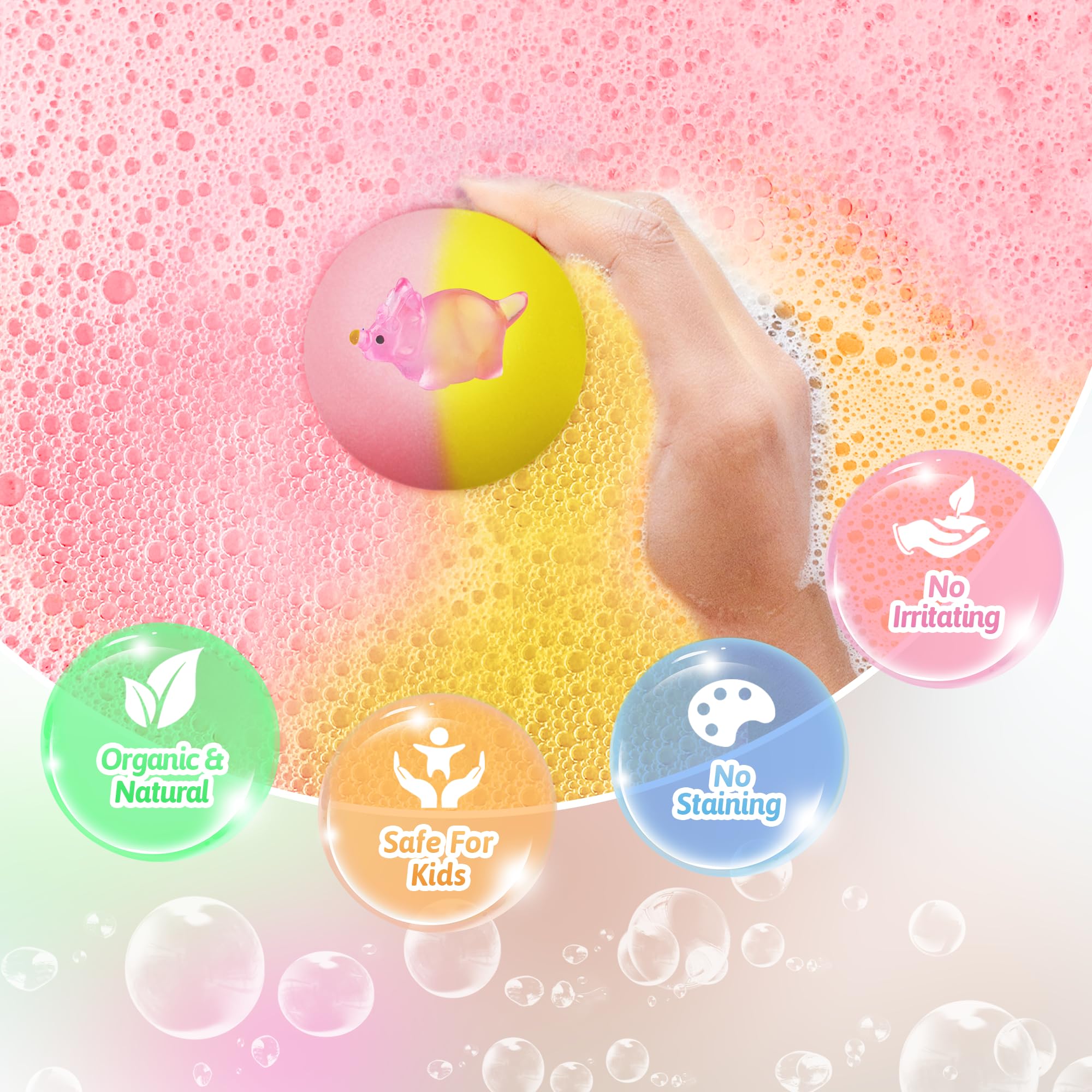 Yekery bath bombs deliver bright colors and fizzy bubbles for sensory bath fun