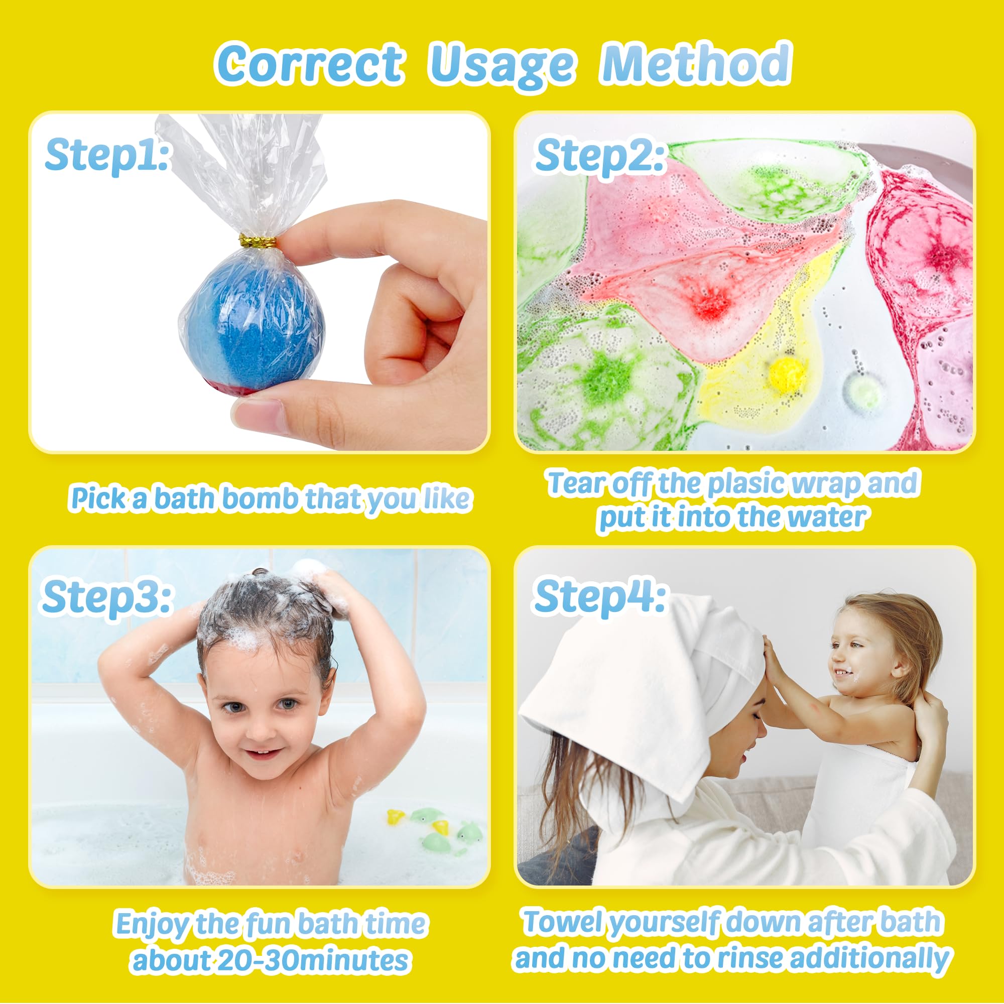 Yekery gift pack bath bombs for birthdays and parties