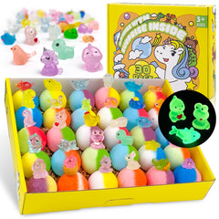 Yekery bath bombs with toy inside glow-in-the-dark toy for magical bath time