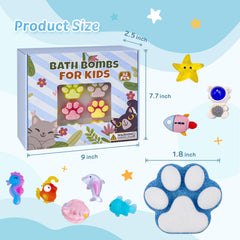 Yekery ocean animals toy bath bomb invites imaginative play with bubbles in the tub