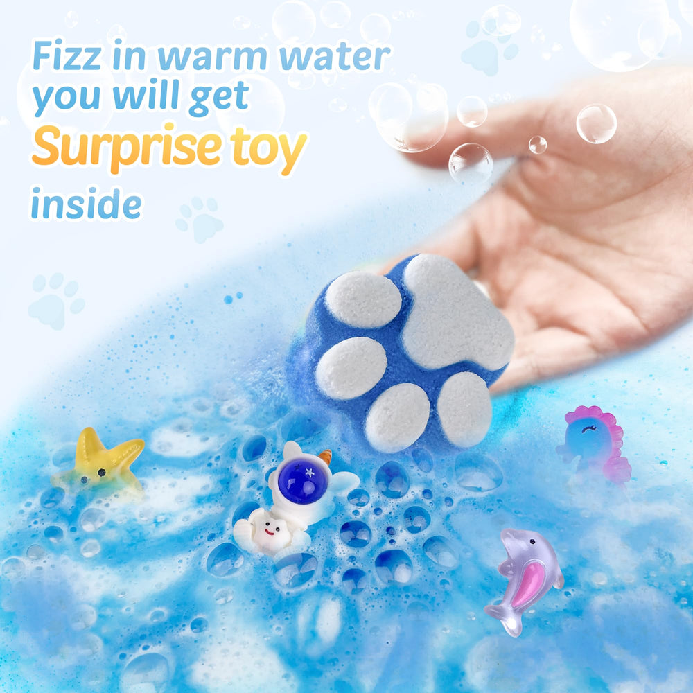 Yekery space planet toy bath bomb sparks curiosity with astronaut surprise in fizzing water