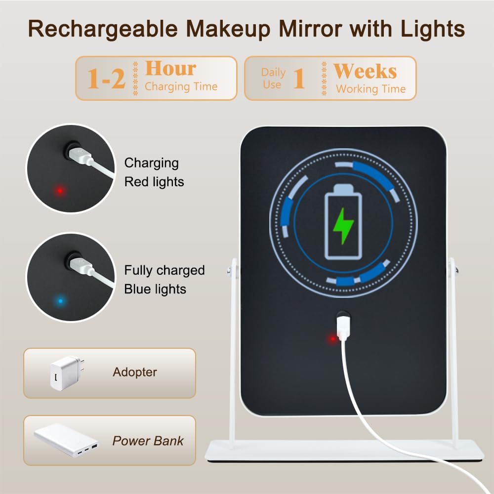 YEKKOPT portable tabletop mirror ready for on-the-go grooming routines