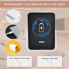 YEKKOPT vanity mirror battery compartment highlights rechargeable power and cordless use
