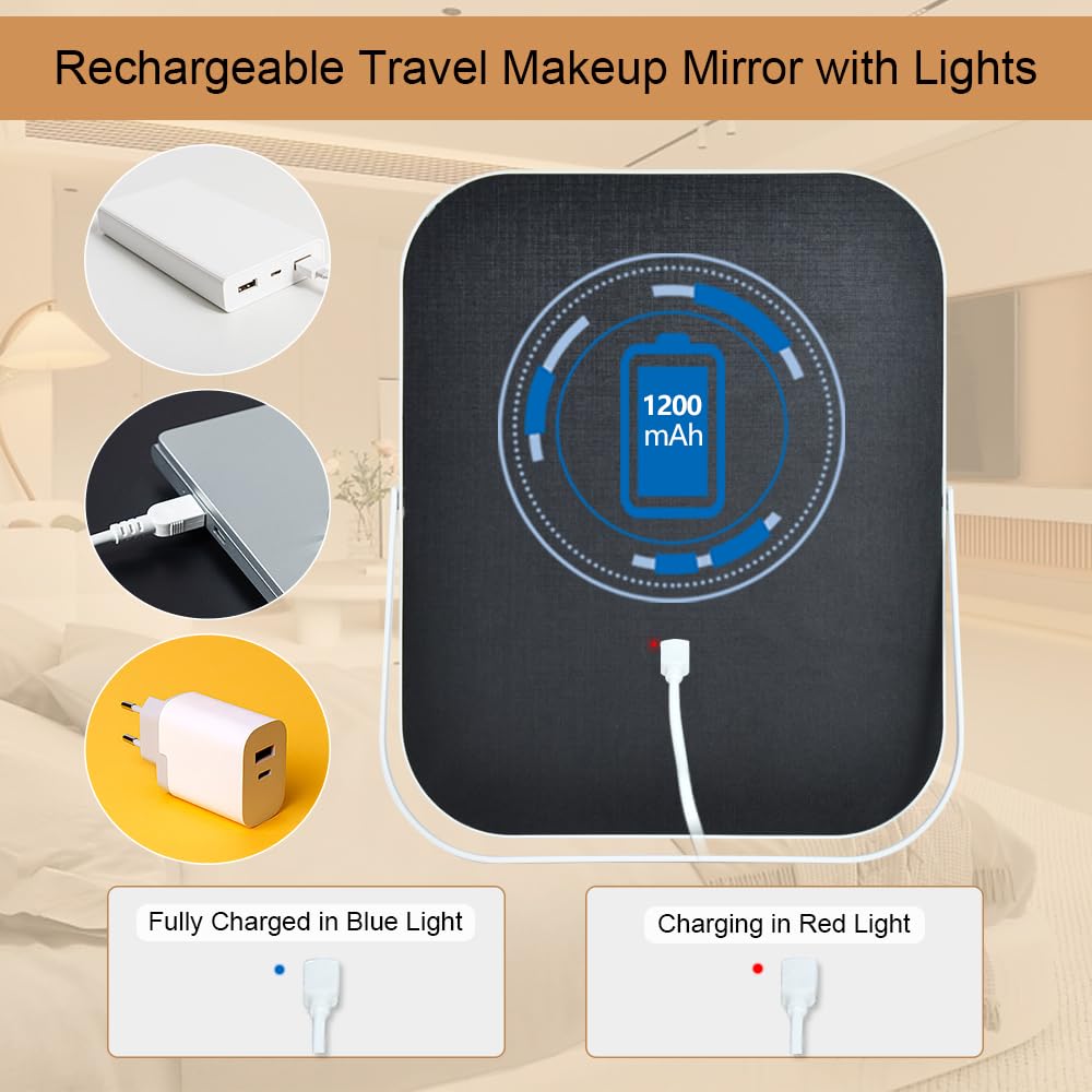 YEKKOPT U-shaped full-view mirror delivering distortion-free reflection for precise makeup
