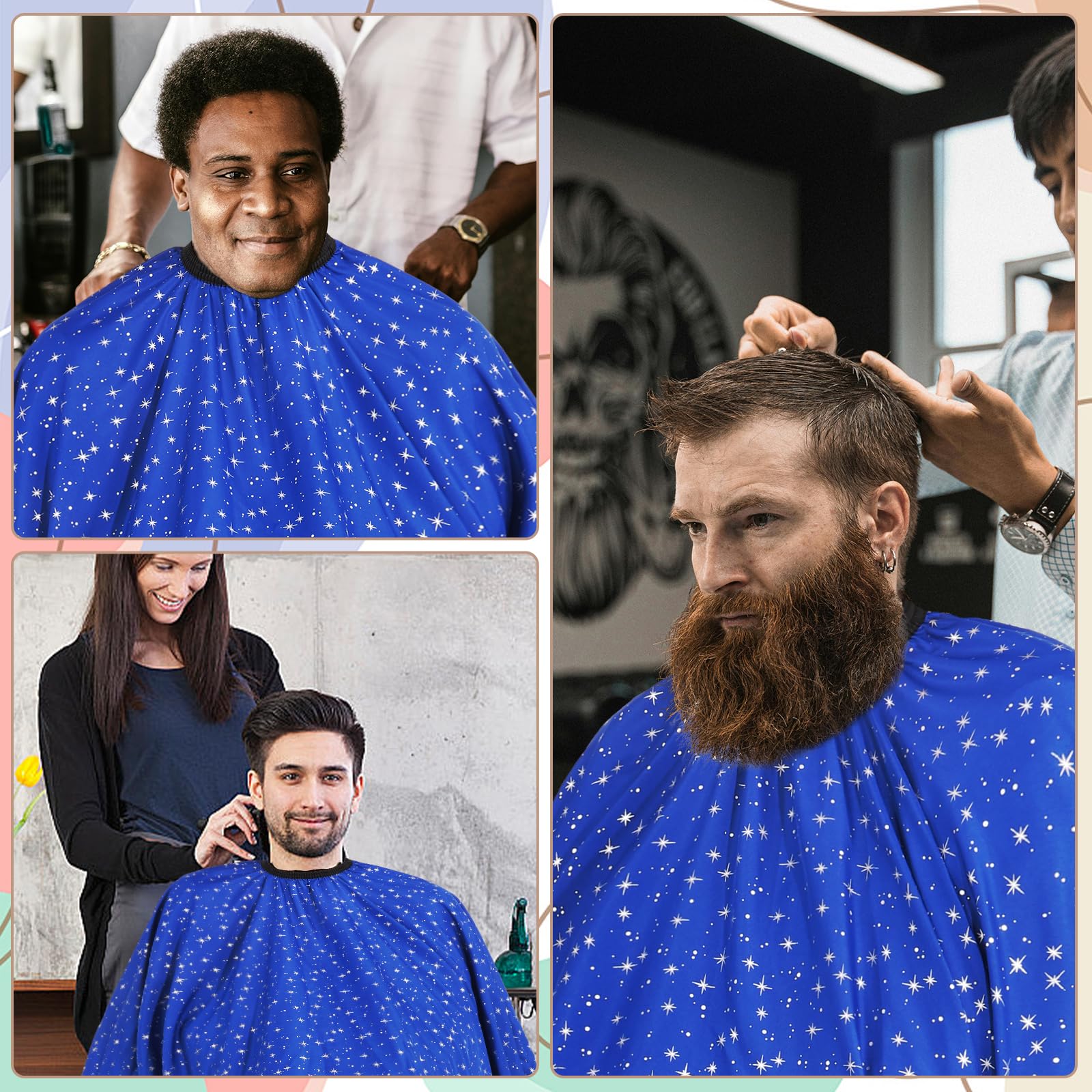 YELEGAI easy-clean barber cape is reusable after services.