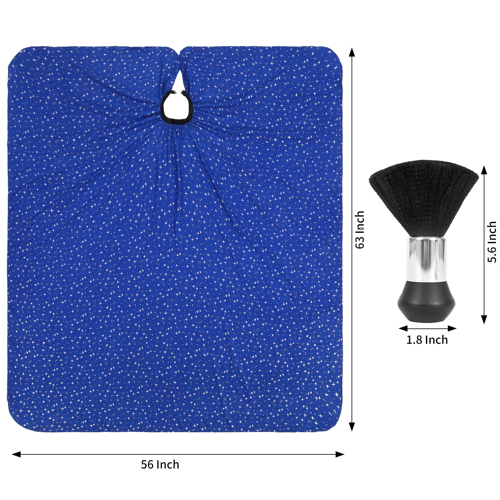 YELEGAI neck duster brush in black cleans around neck and ears after a haircut.