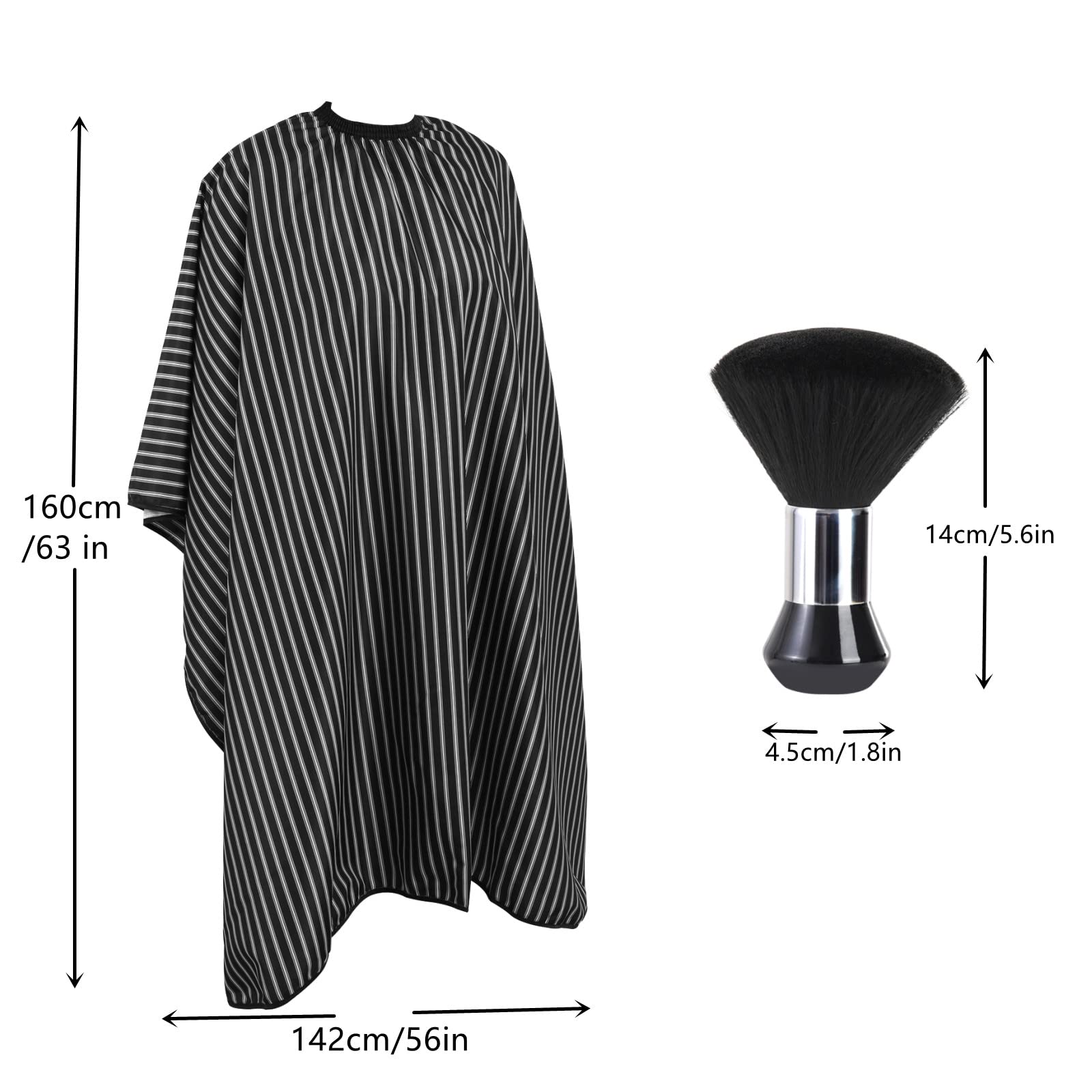 YELEGAI neck duster brush smoothly removes stray hair around neck and ears.