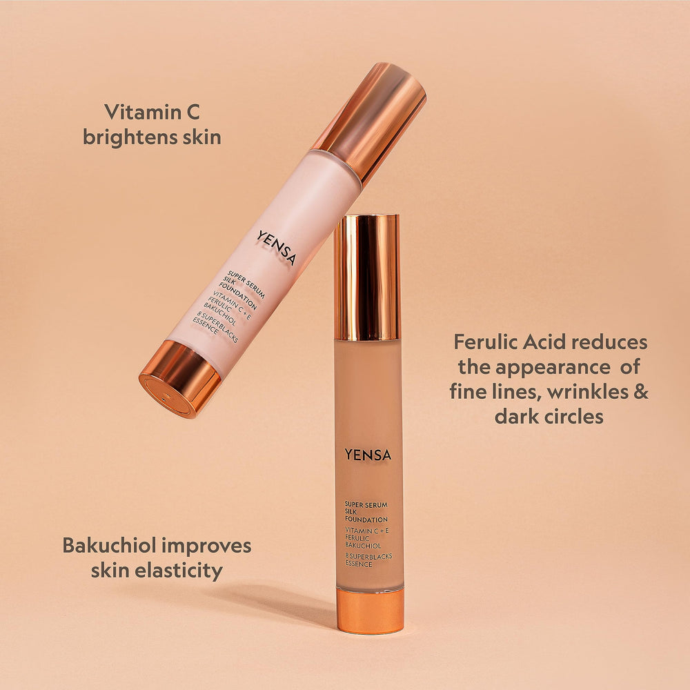 YENSA Serum Foundation paired with Tone Up Primer for flawless base