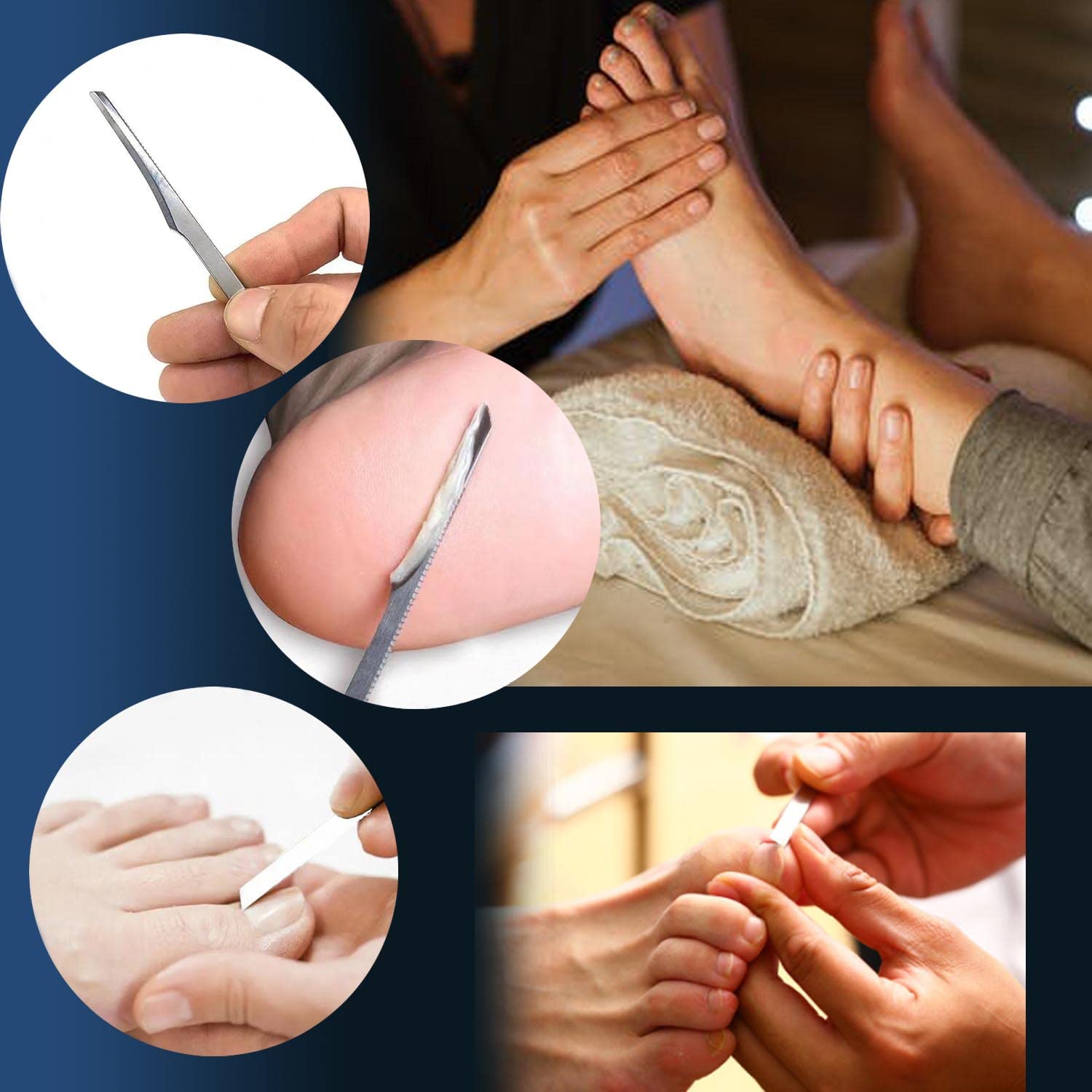 yeoeigm under-nail cleaner tools in-use for gentle wound access and cleaning.