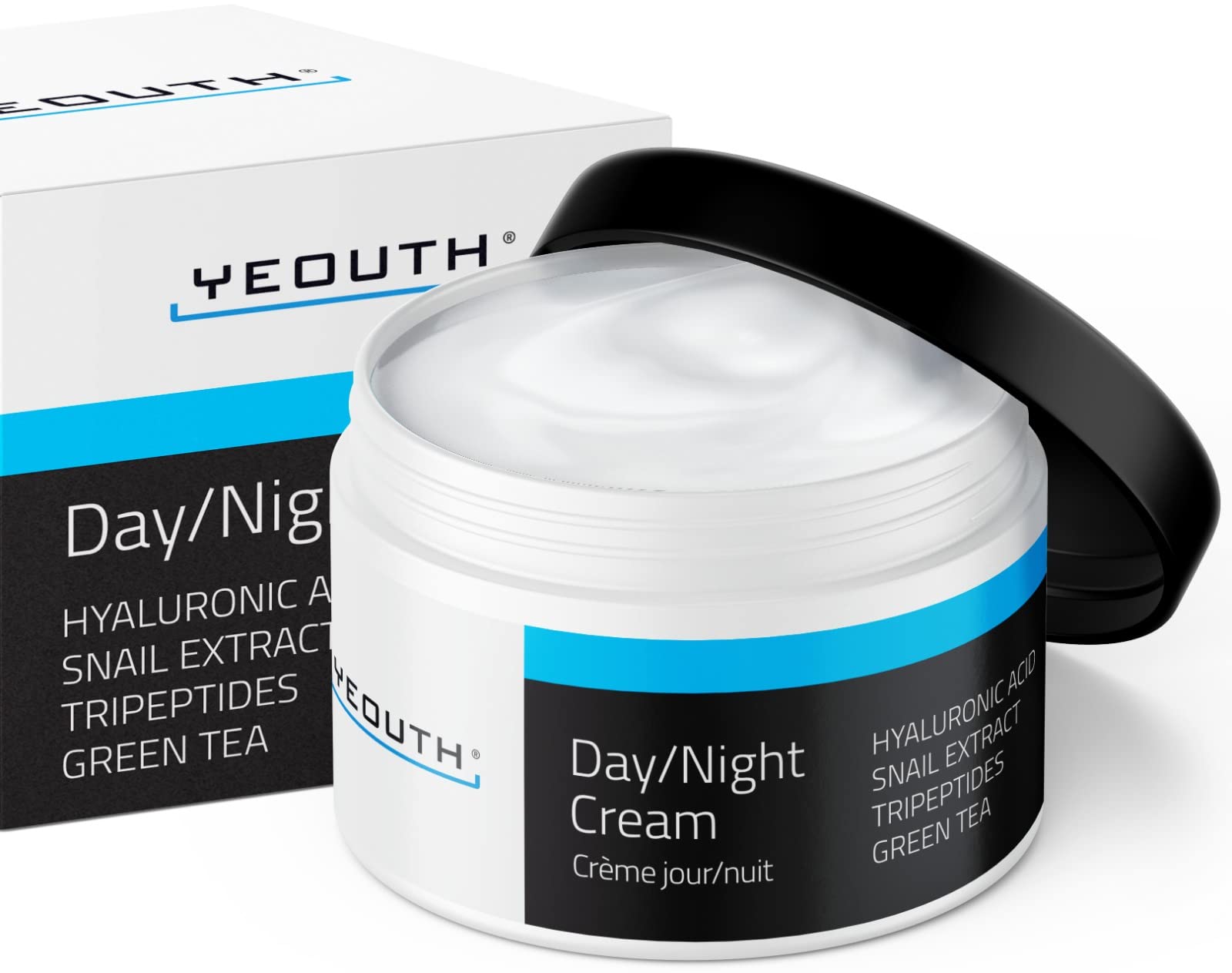 YEOUTH Day/Night Moisturizer bottle – fragrance-free hydration for daily use.