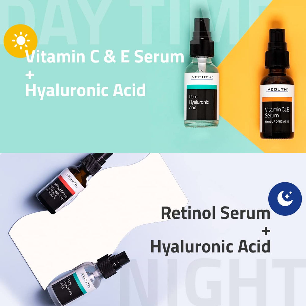 YEOUTH daytime vitamin C serum brightening glow on clean skin