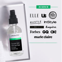 YEOUTH glycolic acid peel application shows easy at-home exfoliation routine.