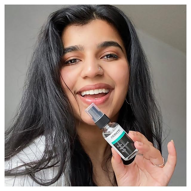 YEOUTH Hyaluronic Acid Serum texture on skin with dewy finish.
